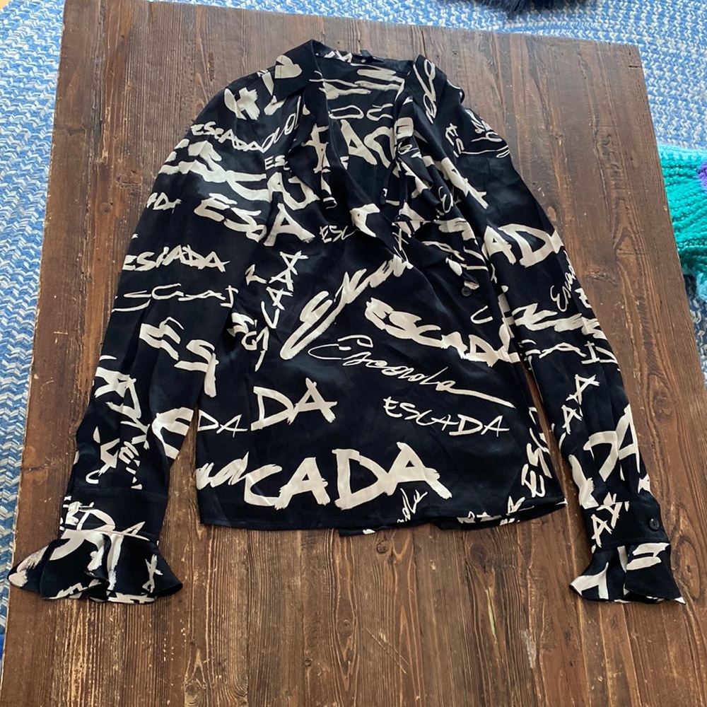 Escada silk top, size S